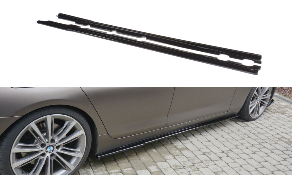 Maxton Design Seitenschweller Ansatz passend für BMW 6er GRAN COUPE schwarz Hochglanz