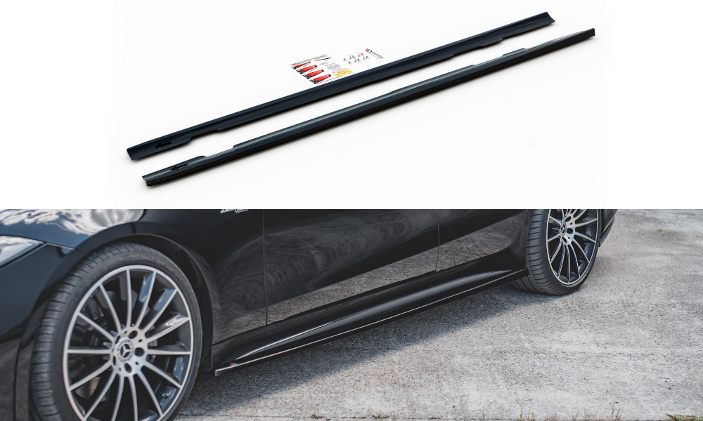 Maxton Design Seitenschweller Ansatz passend für Mercedes-Benz CLS AMG-Line C257 schwarz Hochglanz