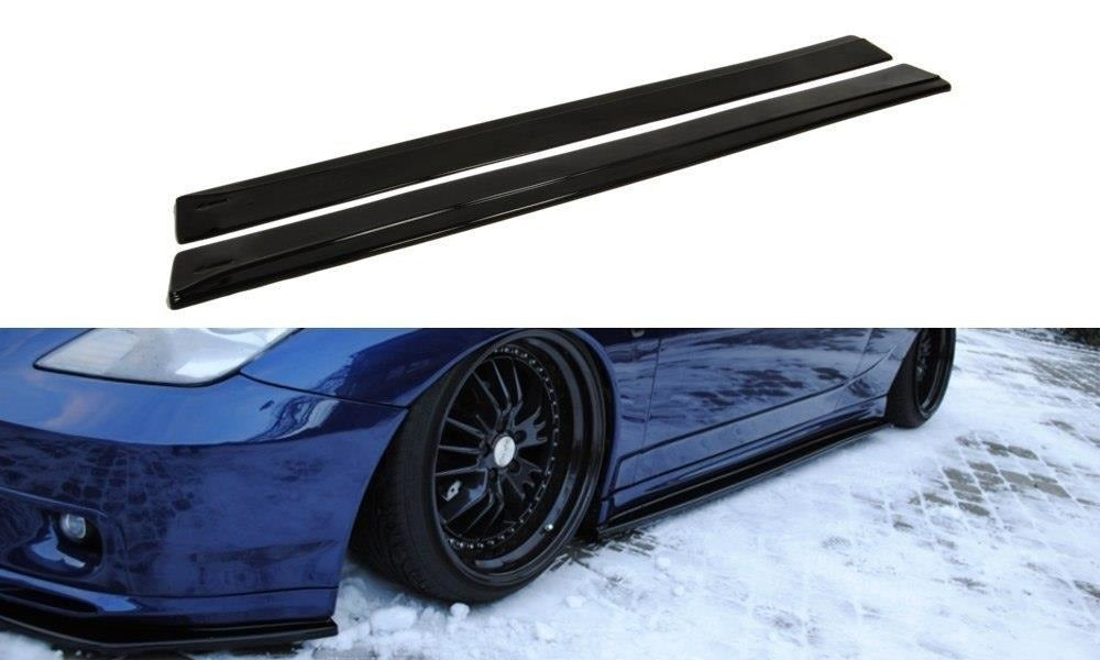Maxton Design Seitenschweller Ansatz passend für TOYOTA CELICA T23 TS vor Facelift schwarz Hochglanz