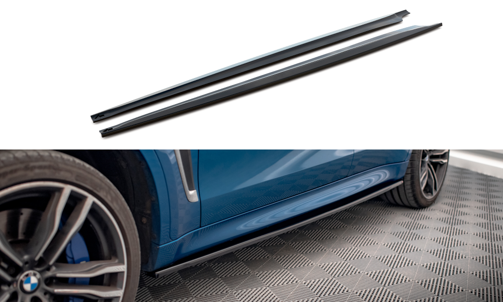 Maxton Design Seitenschweller Ansatz für BMW X6 M F86 schwarz Hochglanz