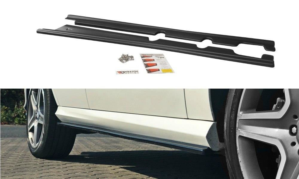 Maxton Design Seitenschweller Ansatz passend für Mercedes GLE W166 AMG-Line schwarz Hochglanz