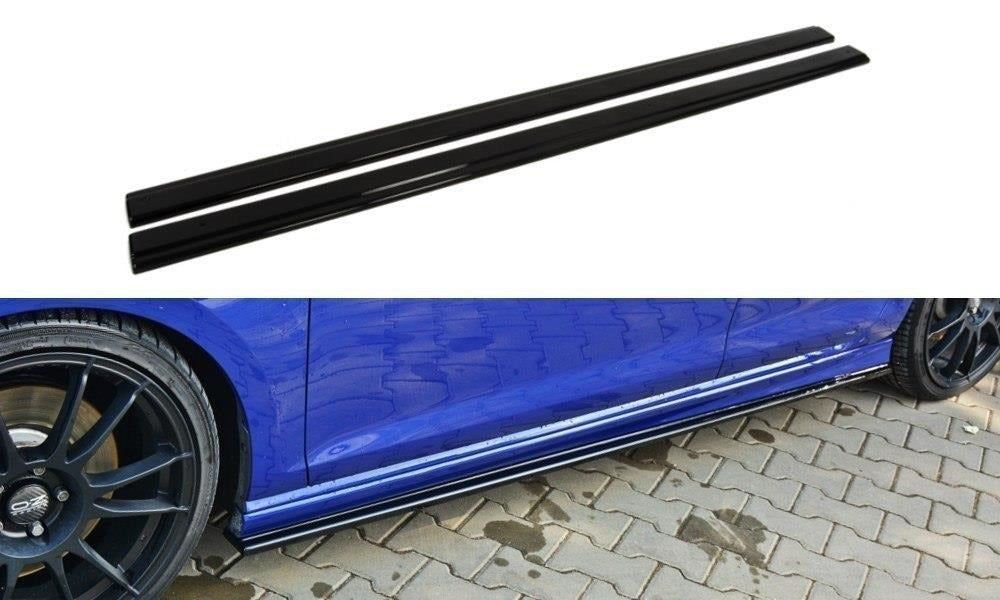 Maxton Design Seitenschweller Ansatz passend für VW GOLF 7 R HATCHBACK & Kombi schwarz Hochglanz