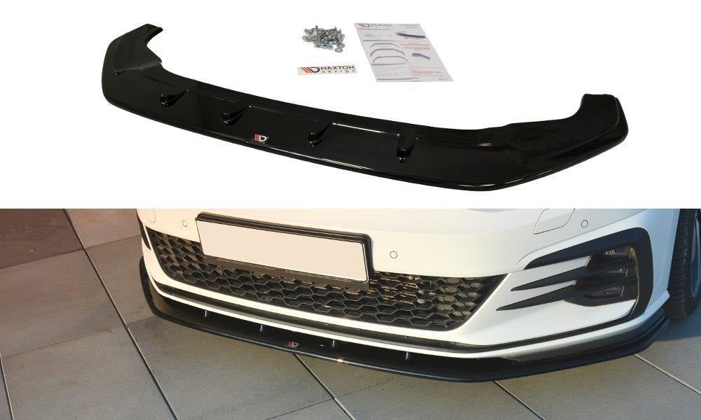 Maxton Design Front Ansatz passend für VW GOLF 7 GTI FACELIFT V.1 schwarz Hochglanz