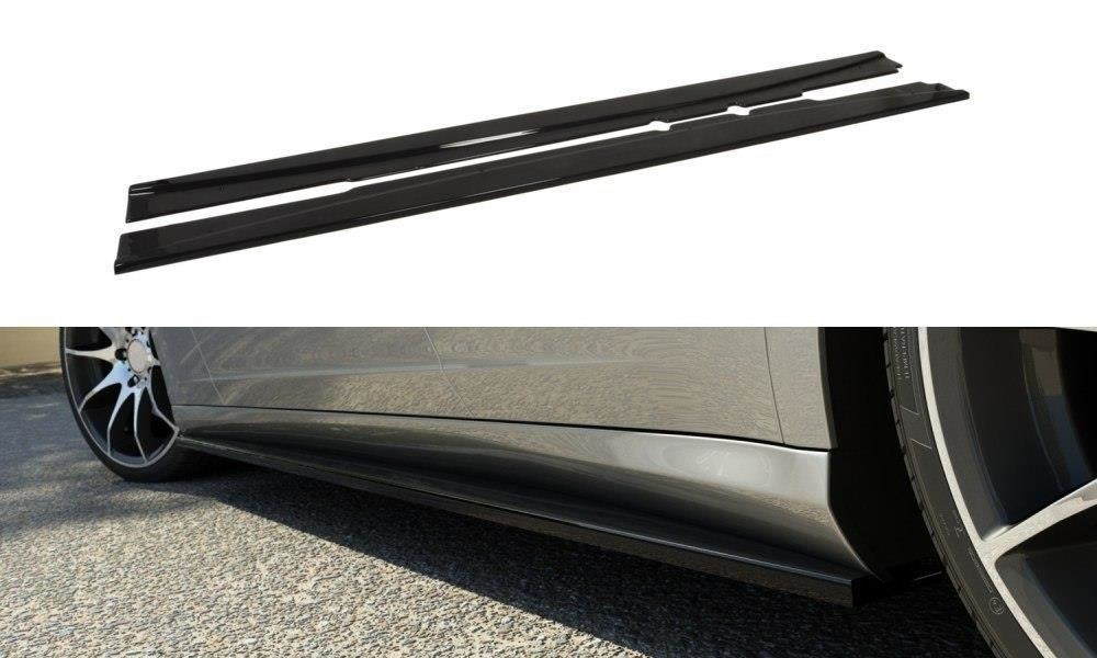 Maxton Design Seitenschweller Ansatz passend für MERCEDES CLS C219 schwarz Hochglanz