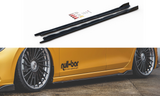 Maxton Design Seitenschweller Ansatz passend für V.2 VW Golf 8 schwarz Hochglanz