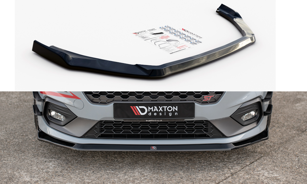 Maxton Design Front Ansatz passend für V.5 Ford Fiesta Mk8 ST / ST-Line schwarz Hochglanz