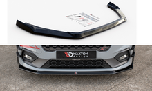 Laden Sie das Bild in den Galerie-Viewer, Maxton Design Front Ansatz passend für V.5 Ford Fiesta Mk8 ST / ST-Line schwarz Hochglanz