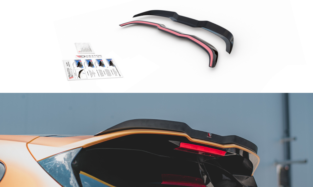 Maxton Design Spoiler CAP passend für V2 Ford Focus ST Mk4 schwarz Hochglanz