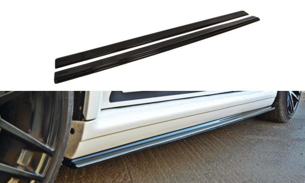 Maxton Design Seitenschweller Ansatz passend für AUDI RS4 B5 schwarz Hochglanz