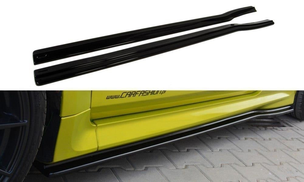 Maxton Design Seitenschweller passend für Diffuser Ford Focus RS Mk2 schwarz Hochglanz