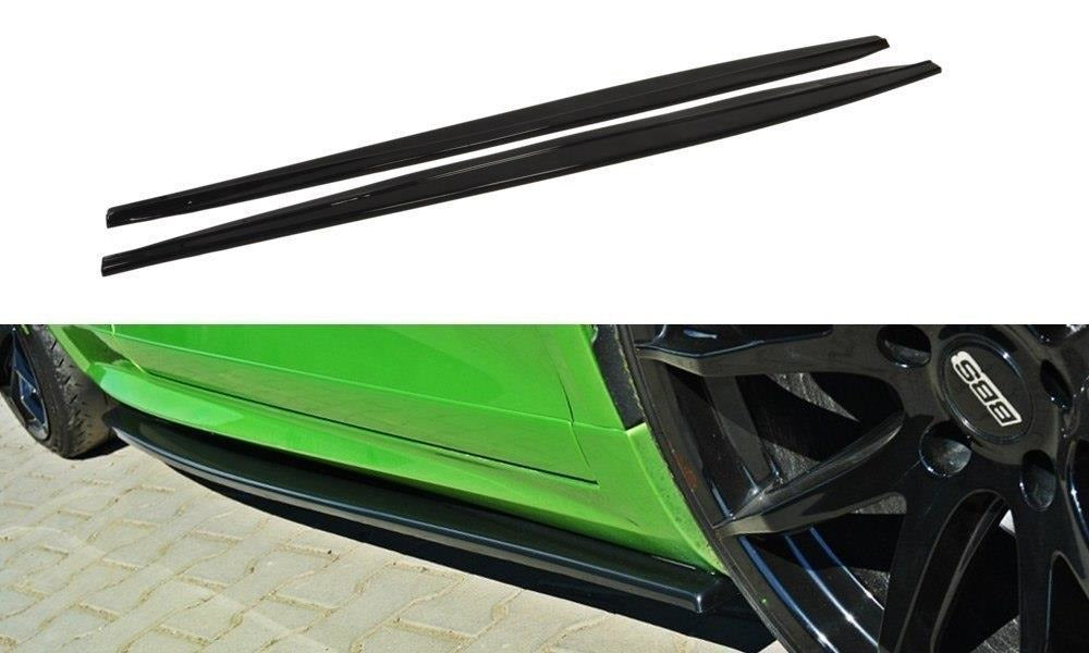 Maxton Design Seitenschweller Ansatz passend für VW SCIROCCO R schwarz Hochglanz