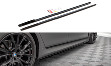 Laden Sie das Bild in den Galerie-Viewer, Maxton Design Seitenschweller Ansatz für BMW 7 M-Paket G11 Facelift schwarz Hochglanz