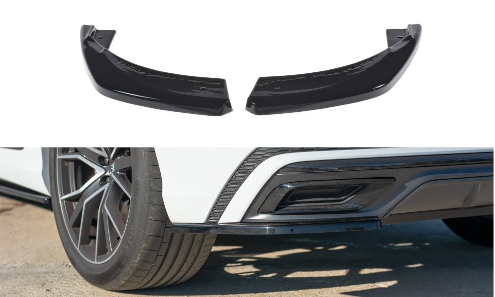 Maxton Design Heck Ansatz Flaps Diffusor passend für Audi Q8 S-line schwarz Hochglanz