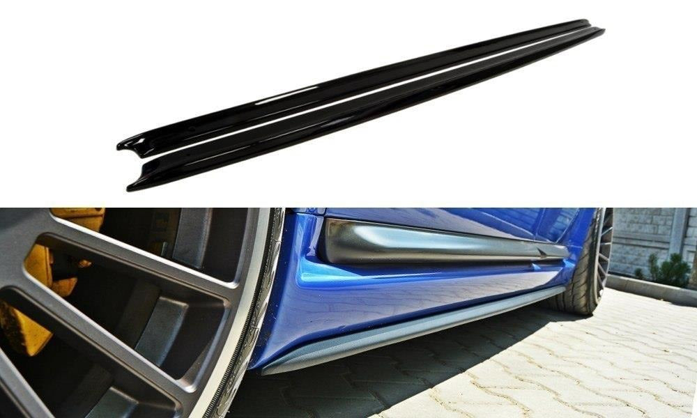 Maxton Design Seitenschweller Ansatz passend für Audi RS6 C5 schwarz Hochglanz