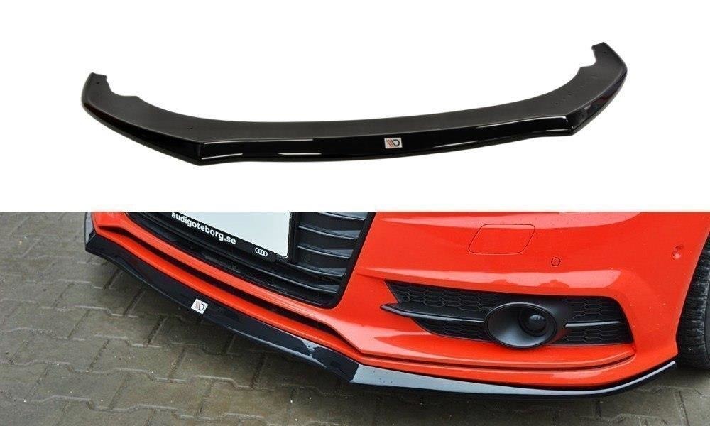 Maxton Design Front Ansatz passend für Audi S7 / A7 S-Line C7 FL schwarz Hochglanz