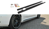 Maxton Design Seitenschweller Ansatz passend für Mercedes C-Klasse C205 63 AMG Coupe schwarz Hochglanz