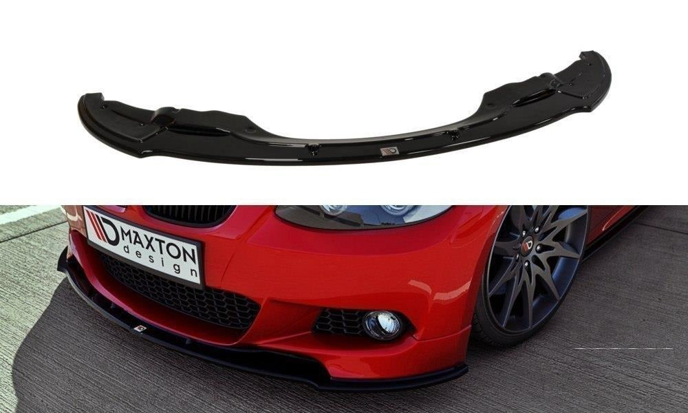 Maxton Design Front Ansatz passend für BMW 3er E92 M Paket vor Facelift schwarz Hochglanz