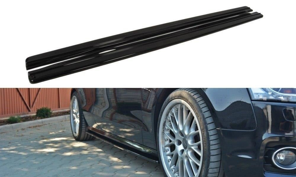 Maxton Design Seitenschweller Ansatz passend für Audi S5 / A5 / A5 S-Line 8T / 8T FL schwarz Hochglanz