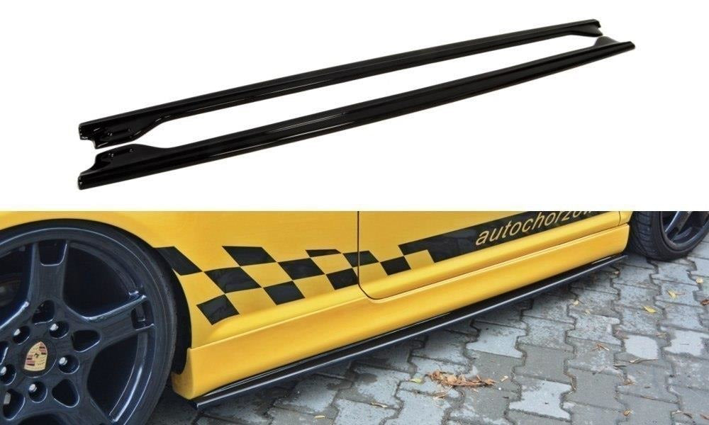 Maxton Design Seitenschweller Ansatz passend für VW GOLF 4 R32 schwarz Hochglanz