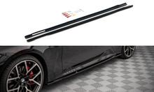 Laden Sie das Bild in den Galerie-Viewer, Maxton Design Seitenschweller Ansatz für V.3 für BMW 4er M-Paket G22 schwarz Hochglanz