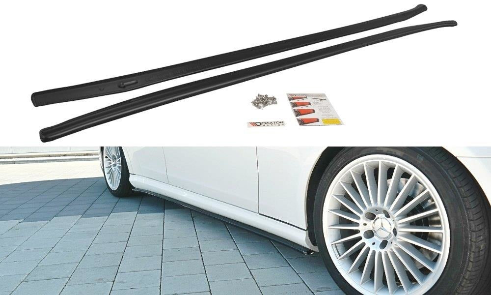 Maxton Design Seitenschweller Ansatz passend für Mercedes CLS C219 55AMG schwarz Hochglanz