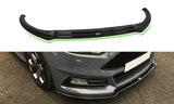 Maxton Design Front Ansatz passend für V.3 Ford Focus ST Mk3 FL schwarz Hochglanz
