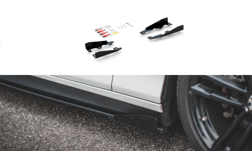 Maxton Design Side Flaps BMW 1er F20 M135i / M140i / M-Paket schwarz H
