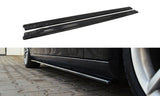 Maxton Design Seitenschweller Ansatz passend für Audi S4 / A4 / A4 S-Line B8 / B8 FL schwarz Hochglanz
