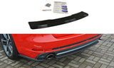 Maxton Design Mittlerer Diffusor Heck Ansatz passend für Audi A4 B9 S-Line schwarz Hochglanz