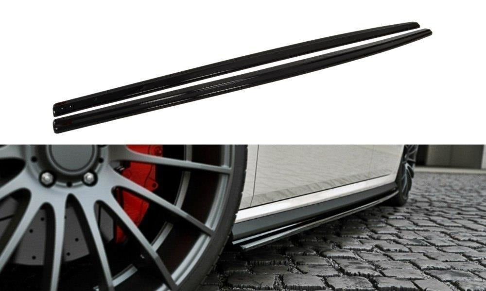 Maxton Design Seitenschweller Ansatz passend für VW POLO MK5 GTI Facelift schwarz Hochglanz