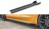 Maxton Design Robuste Racing Seitenschweller Ansatz passend für + Flaps passend für Ford Focus ST / ST-Line Mk4 schwarz Hochglanz