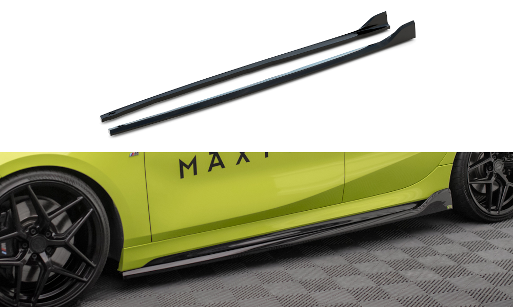 Maxton Design Seitenschweller Ansatz für V.5 BMW 1er F40 M-Paket/ M135i  schwarz Hochglanz