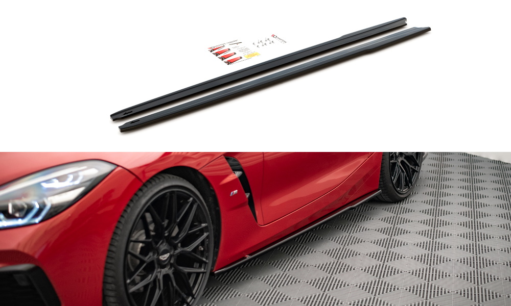 Maxton Design Seitenschweller Ansatz für BMW Z4 M-Paket G29 schwarz Hochglanz