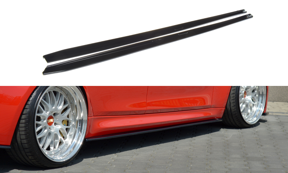 Maxton Design Seitenschweller Ansatz passend für V.1 BMW M3 F80 schwarz Hochglanz