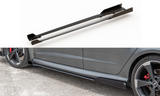 Maxton Design Robuste Racing Seitenschweller Ansatz passend für + Flaps Audi RS3 8V Sportback schwarz Hochglanz