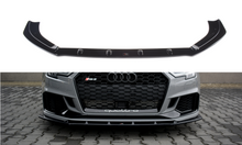 Laden Sie das Bild in den Galerie-Viewer, Maxton Design Front Ansatz passend für V.1 Audi RS3 8V FL Limousine schwarz Hochglanz
