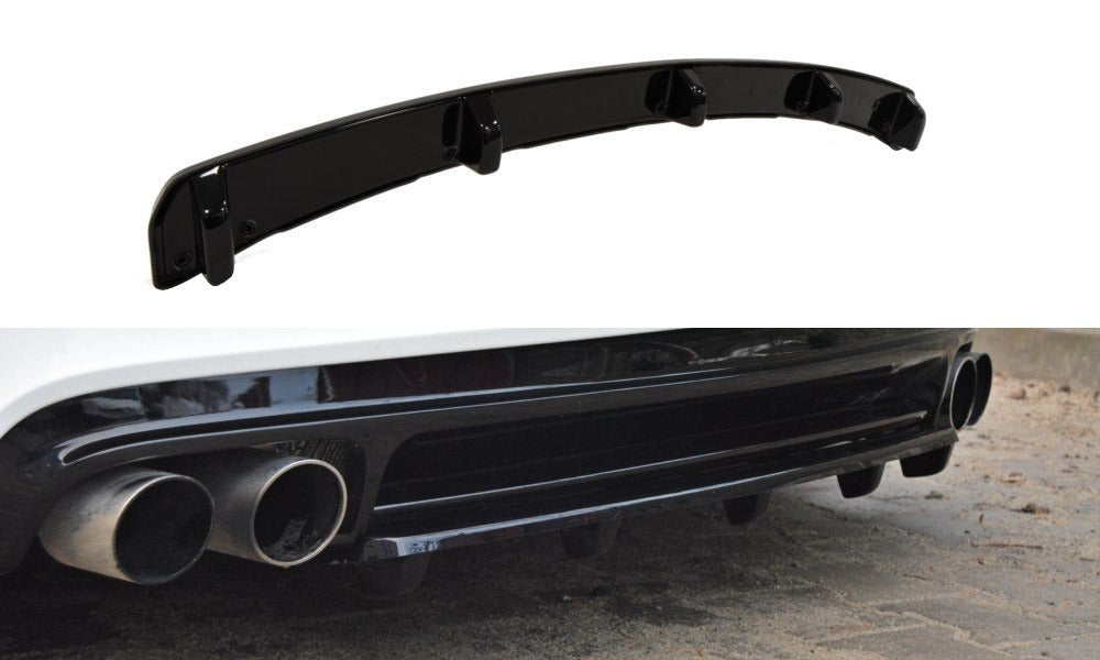 Maxton Design Mittlerer Diffusor Heck Ansatz passend für Audi TT S 8J DTM LOOK schwarz Hochglanz