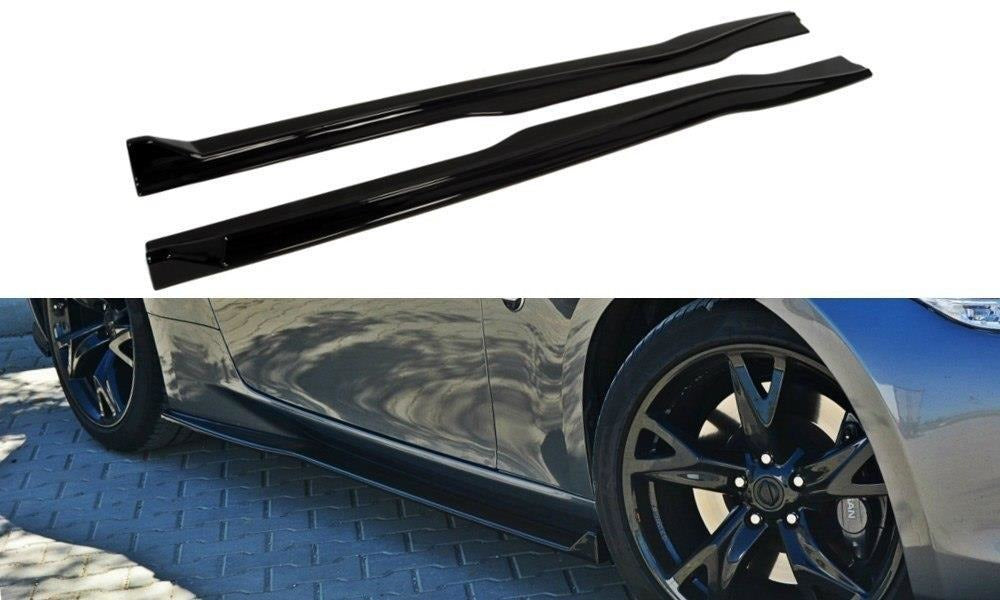 Maxton Design Seitenschweller Ansatz passend für Nissan 370Z schwarz Hochglanz