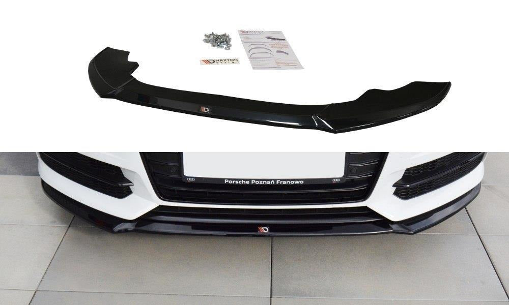 Maxton Design Front Ansatz passend für V.1 Audi A6 C7 S-line/ S6 C7 Facelift schwarz Hochglanz