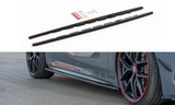 Maxton Design Seitenschweller Ansatz passend für V.1 BMW 1er F40 M-Paket/ M135i  schwarz Hochglanz