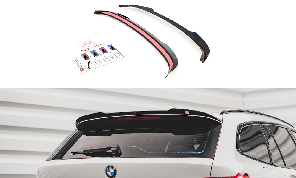 Maxton Design Spoiler CAP für BMW 3er Touring G21  schwarz Hochglanz