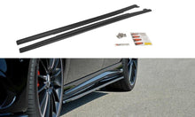 Laden Sie das Bild in den Galerie-Viewer, Maxton Design Seitenschweller Ansatz passend für Mercedes A W176/ CLA 117 AMG/ CLA 117 AMG LINE Facelift schwarz Hochglanz