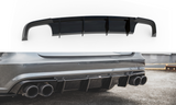 Maxton Design Diffusor Heck Ansatz passend für Audi S6 / A6 S-Line C7 FL schwarz Hochglanz