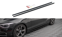 Laden Sie das Bild in den Galerie-Viewer, Maxton Design Seitenschweller Ansatz für BMW 1er F20 schwarz Hochglanz