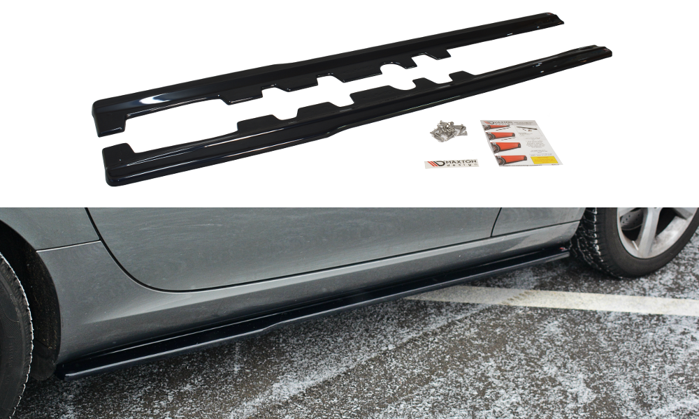 Maxton Design Seitenschweller Ansatz passend für Mercedes SLK R172 schwarz Hochglanz
