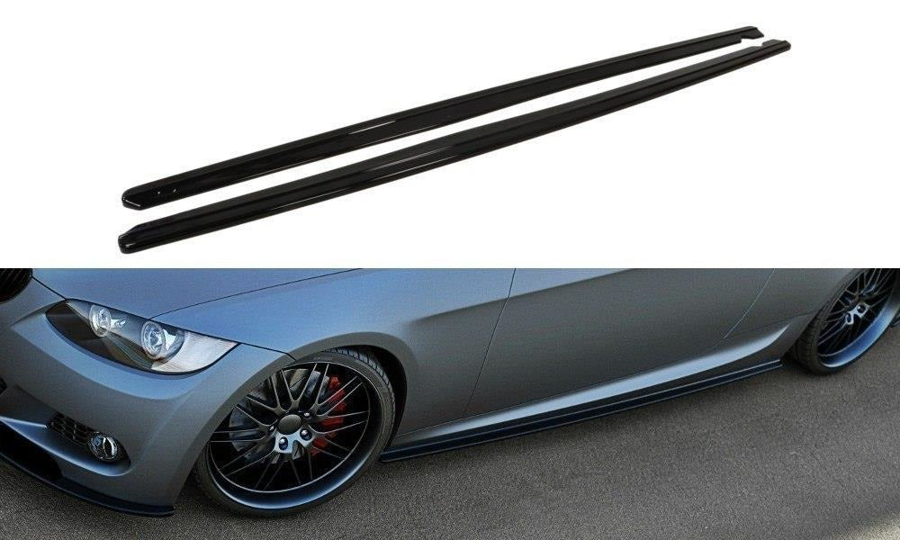 Maxton Design Seitenschweller Ansatz passend für BMW 3er E92 M Paket schwarz Hochglanz