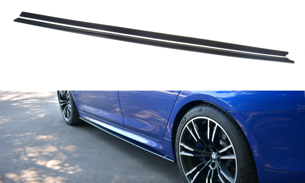 Maxton Design Seitenschweller Ansatz passend für BMW M5 F90 schwarz Hochglanz