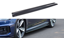 Laden Sie das Bild in den Galerie-Viewer, Maxton Design Seitenschweller Ansatz passend für Audi RS4 B9  schwarz Hochglanz