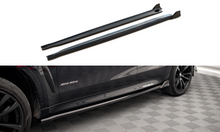 Laden Sie das Bild in den Galerie-Viewer, Maxton Design Seitenschweller Ansatz für V.2 für BMW X6 M-Paket F16 schwarz Hochglanz