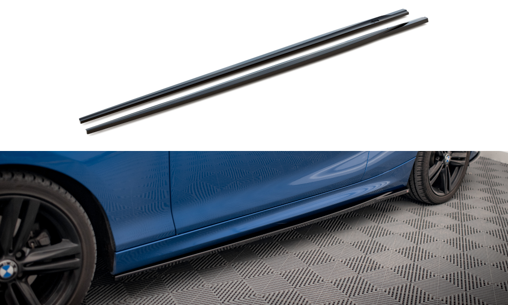 Maxton Design Seitenschweller Ansatz für BMW 2 M-Paket F22 schwarz Hochglanz